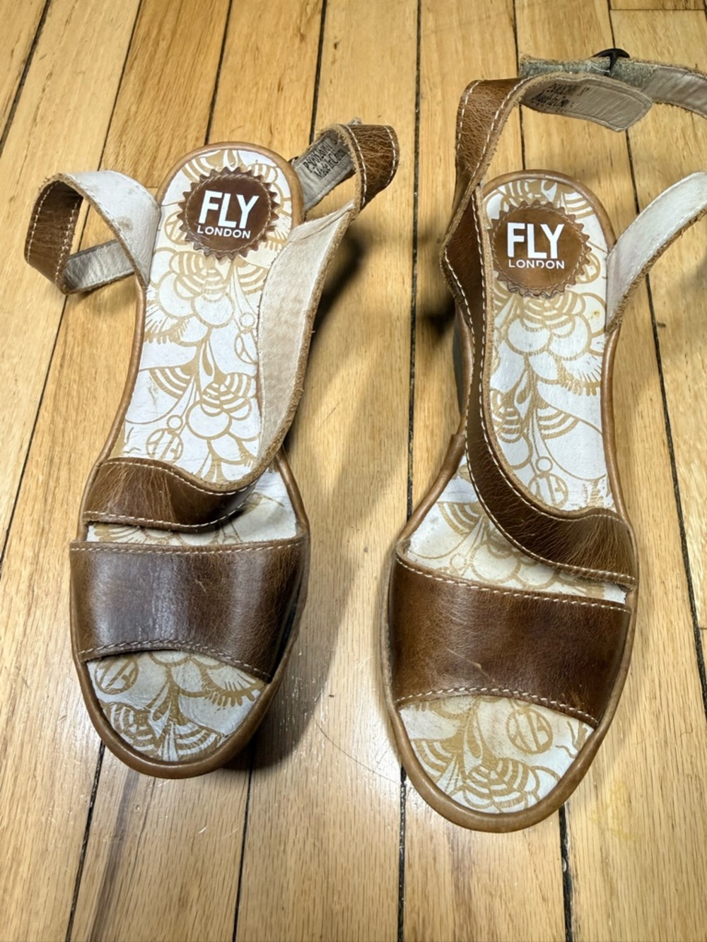 Fly London Women's Tan/Brown Leather Open-Toe Sandals - Picture 2 of 5